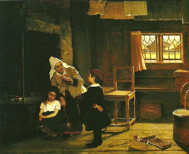 Ernst Josephson Sagoberatterskan Sweden oil painting art